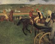 Edgar Degas On the race place Jockeys next to a carriage Germany oil painting artist